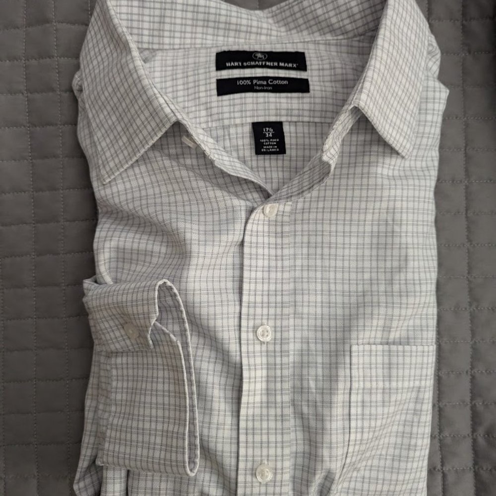 Hart Schaffner Marx 17.5x35 Dress Shirt
